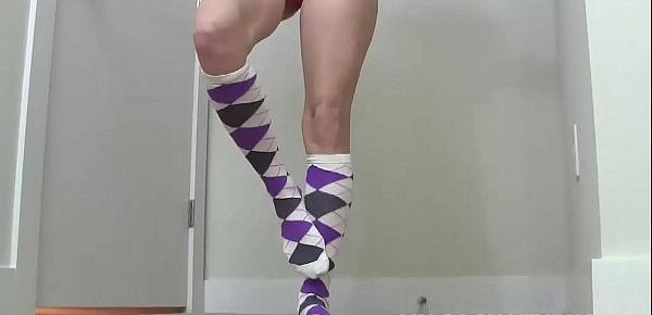  I&039;ll help you cum in nothing but knee highs